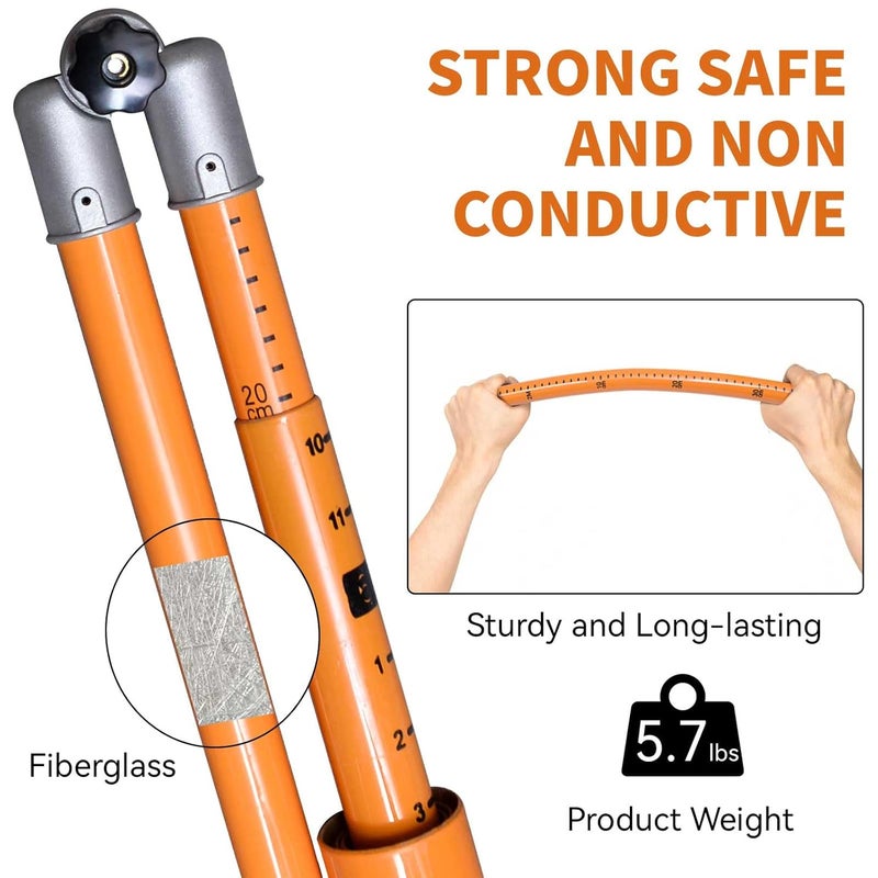 comincia Height Stick for Trucks 20FT, Load Height Measuring Stick with Adjustable Pole, Extended Crossbar, Non-Conductive Fiberglass Height Stick with Carrying Bag,Accurately for Trucks, Car Haulers - Image 4